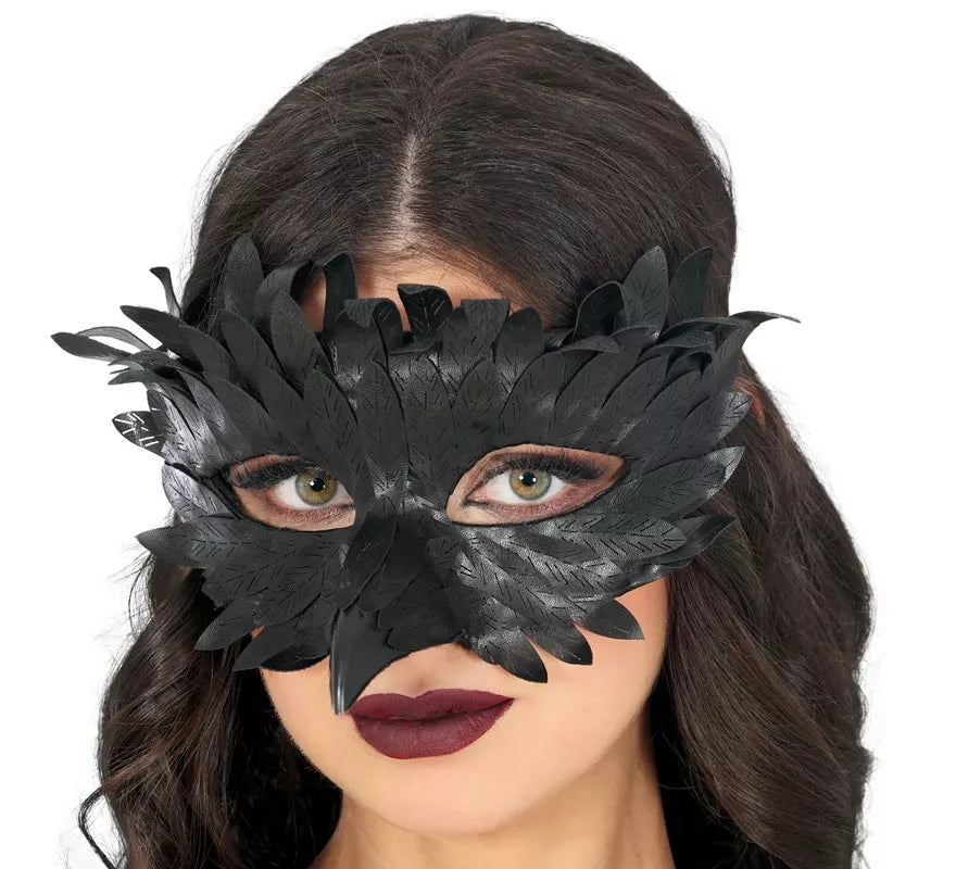 Translation missing: it.Antifaz de Plumas con Pico negro