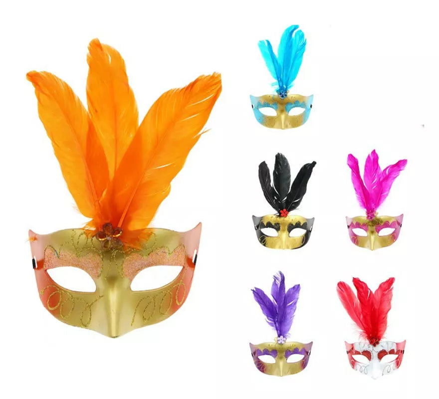 Translation missing: it.Antifaz de Plumas mate colores surtidos