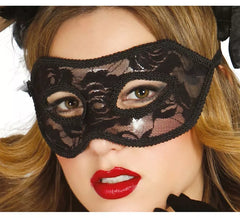Maschera per gli occhi con pizzo nero