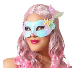 Sirena con maschera Cola multicolore