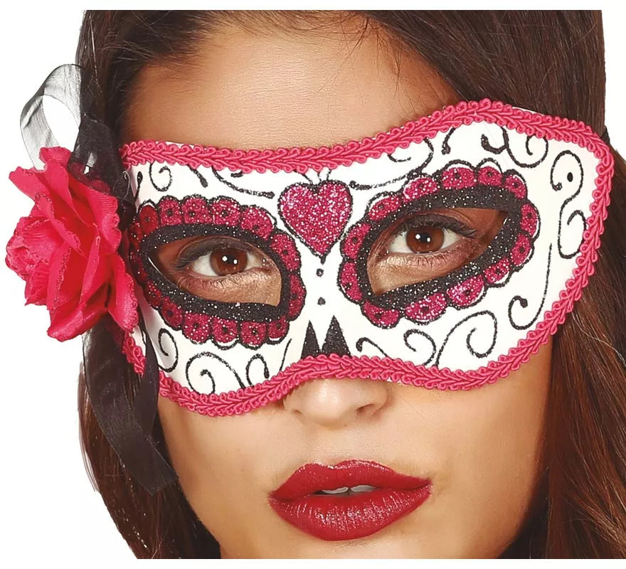 Translation missing: es.Antifaz del Día de los Muertos Rosa