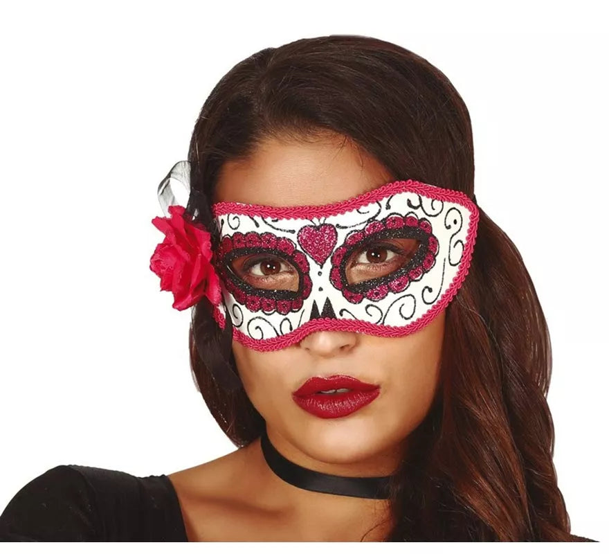 Translation missing: es.Antifaz del Día de los Muertos Rosa