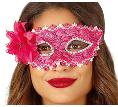 Maschera fiore fucsia