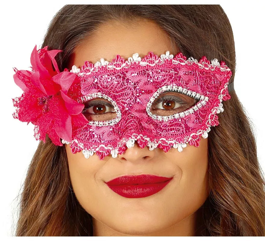 Translation missing: it.Antifaz Fucsia con Flor