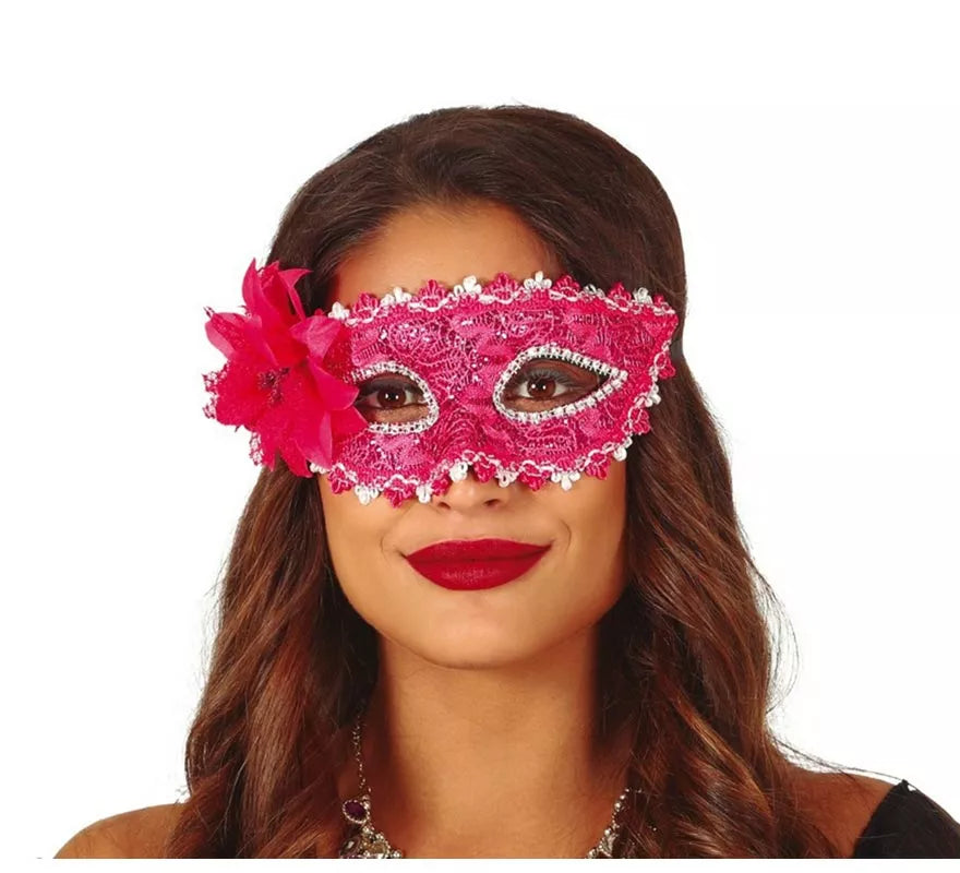 Translation missing: it.Antifaz Fucsia con Flor