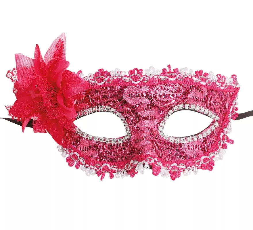 Translation missing: it.Antifaz Fucsia con Flor