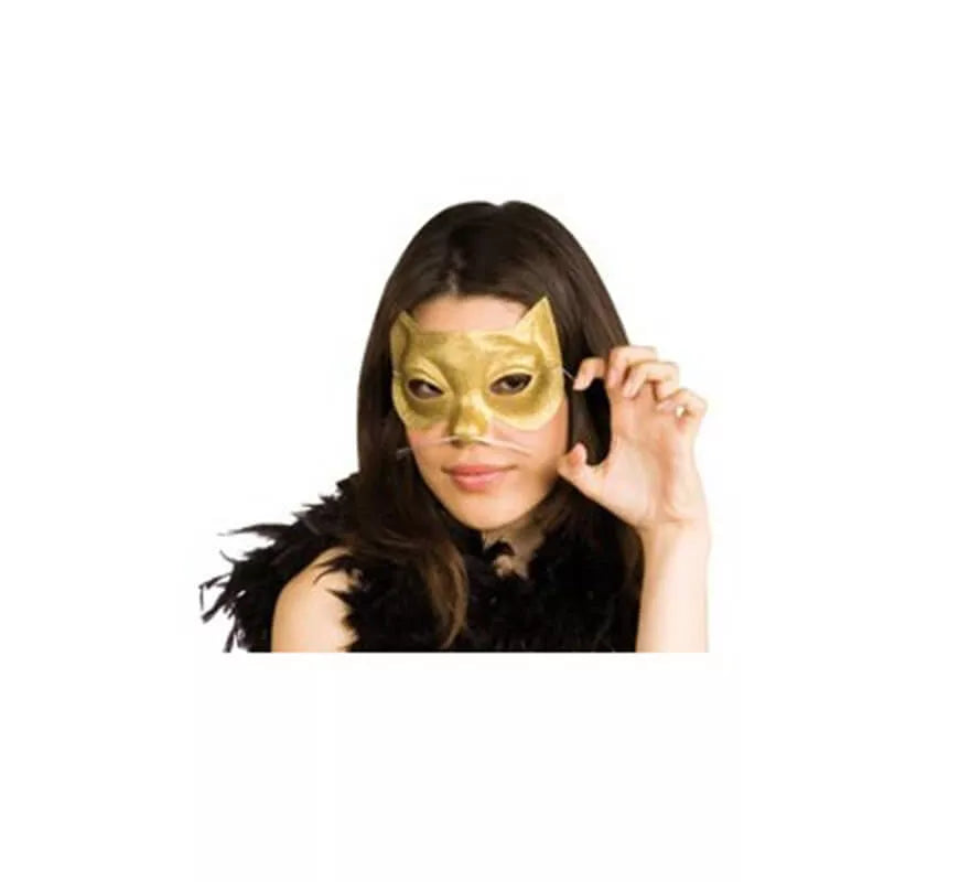 Translation missing: es.Antifaz Glitter de Gatita o Cat Woman dorado