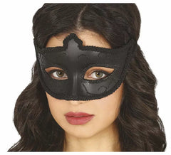 Maschera nera con glitter