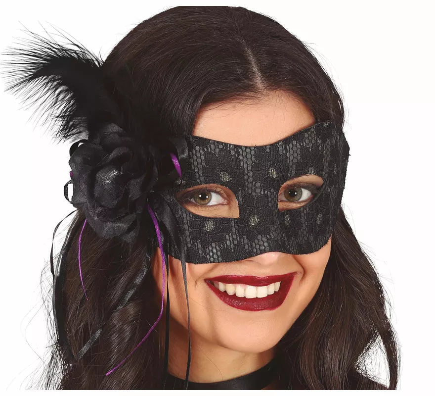 Translation missing: it.Antifaz Negro con Pluma