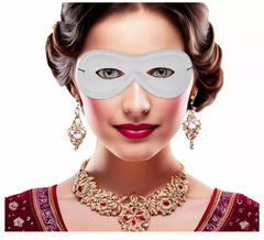 Maschera da Pierrot brillante in vari colori