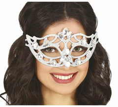 Maschera d'argento con glitter