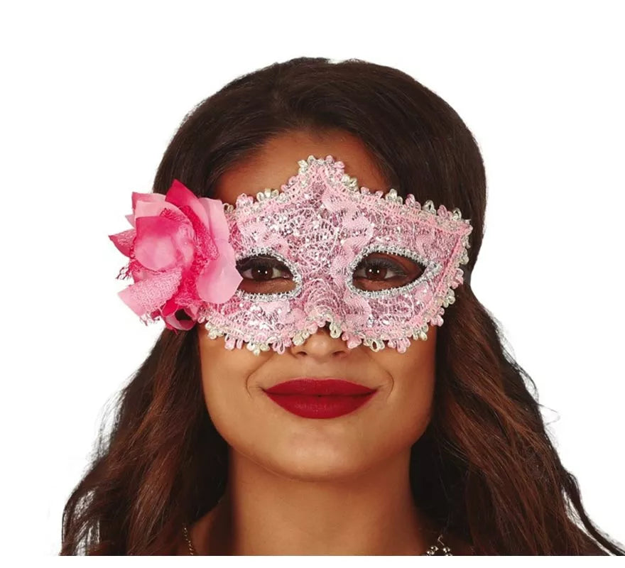 Translation missing: it.Antifaz Rosa con Flor