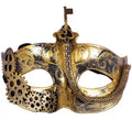 Antifaz Steampunk Dorado de 16 cm
