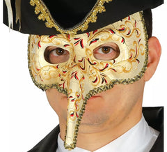 Maschera veneziana con naso allungato