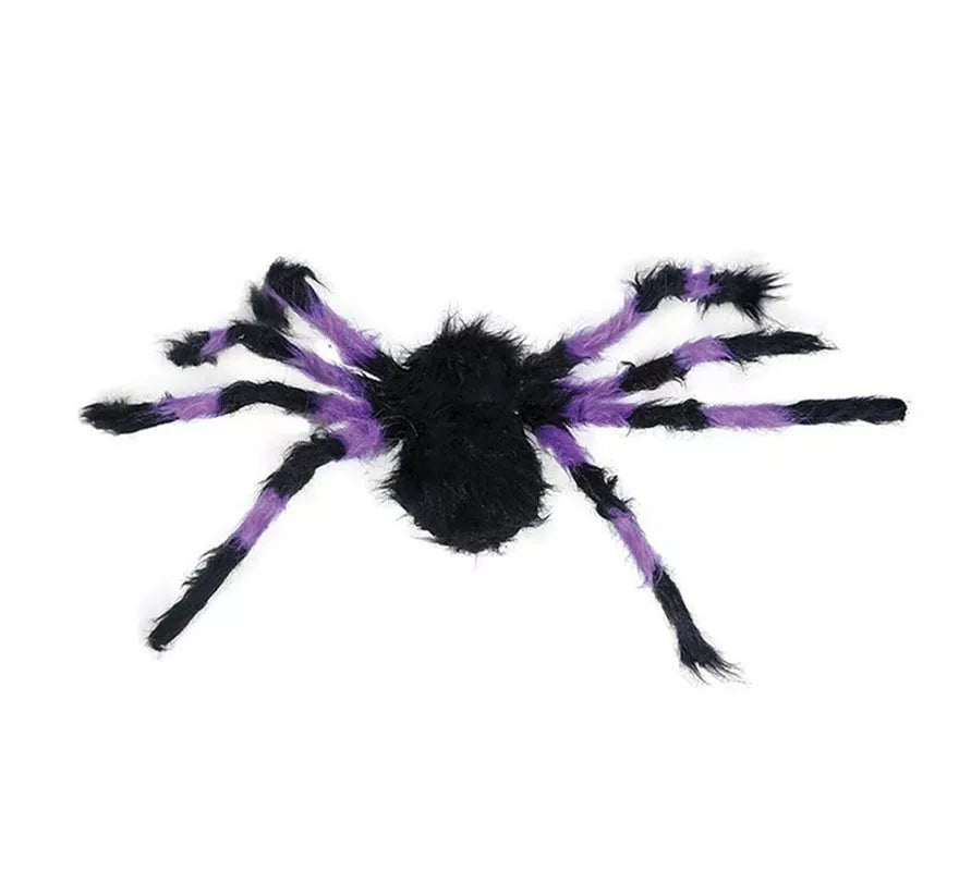 Translation missing: it.Araña Peluda lila y negra de 75 cm