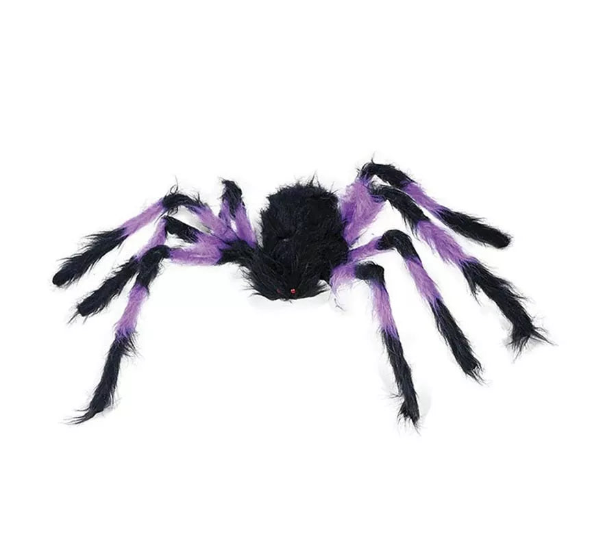 Translation missing: it.Araña Peluda lila y negra de 75 cm