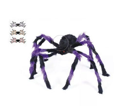 Ragno peloso viola e nero da 125 cm