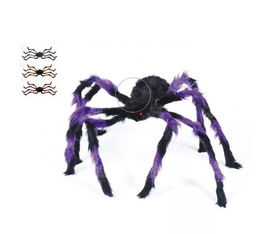 Translation missing: it.Araña Peluda púrpura y negro de 125 cm
