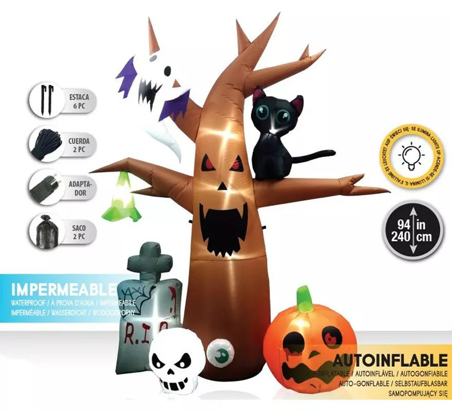 Translation missing: it.Árbol Auto Hinchable de Halloween con LEDs de 240 cm