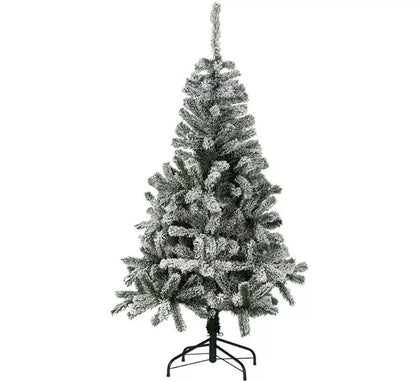 Árbol de Navidad Nevado Alaska con Pie de Metal de 210 cm