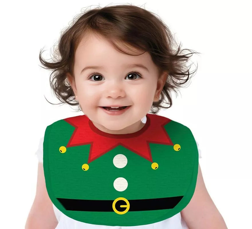 Translation missing: it.Babero Navideño Elfo verde infantil
