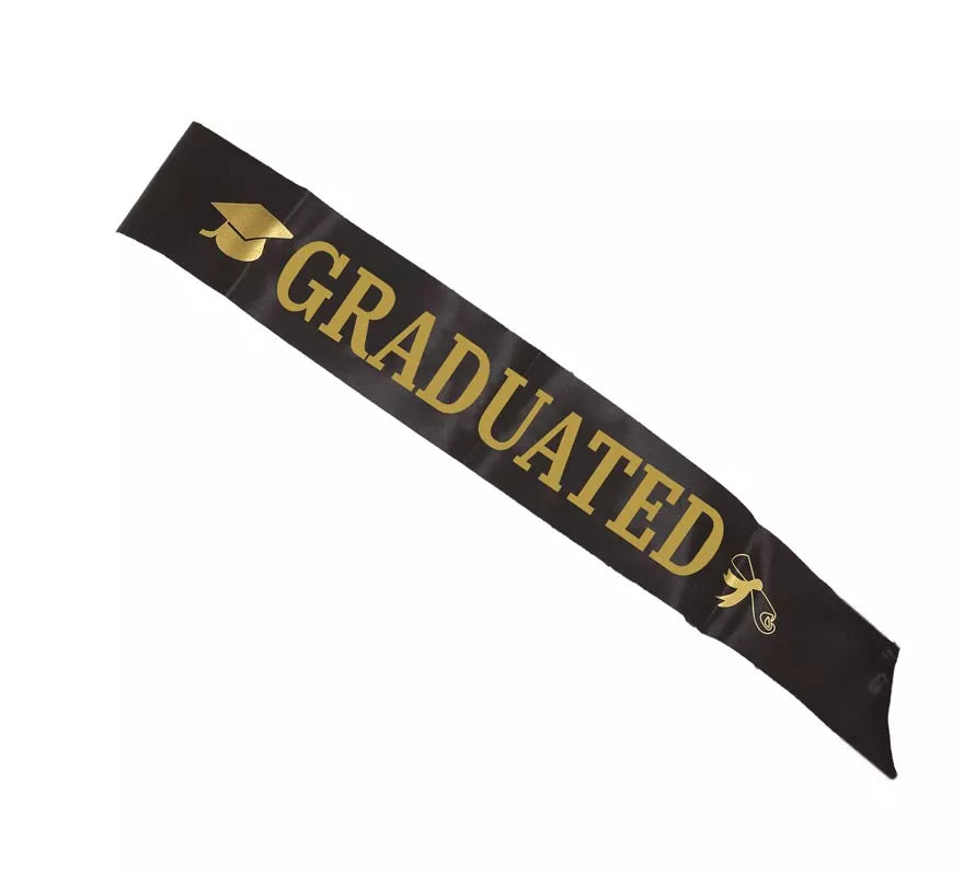 Translation missing: es.Banda de Graduado Negra con Dorado