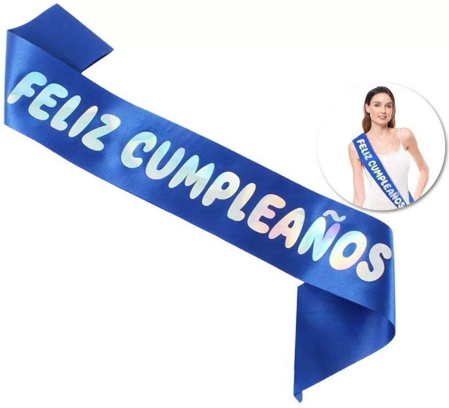 Translation missing: it.Banda Feliz Cumpleaños de 160x9,5 cm en varios colores