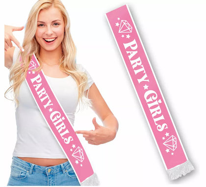 Banda Party Girls rosa diamantes