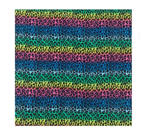 Bandana estampado Leopardo multicolor de 54x54 cm