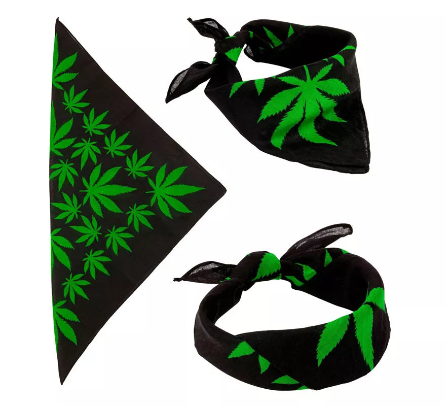 Bandana Hojas de Marihuana de 55X55 cm
