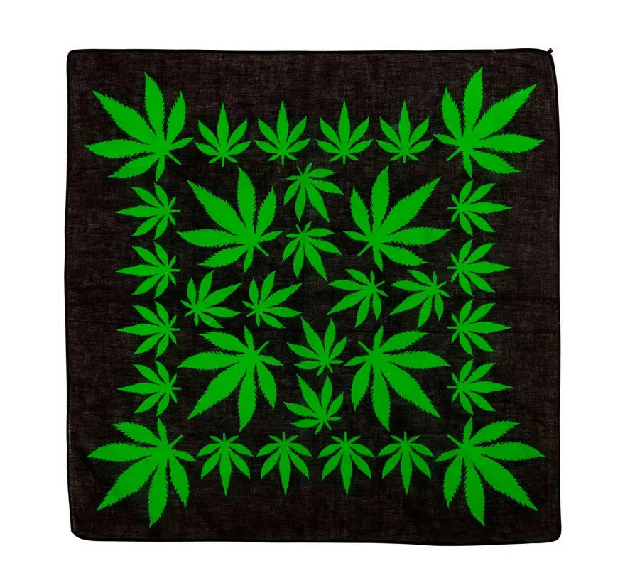 Translation missing: es.Bandana Hojas de Marihuana de 55X55 cm