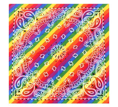 Bandana o sciarpa Paisley arcobaleno 54x54 cm