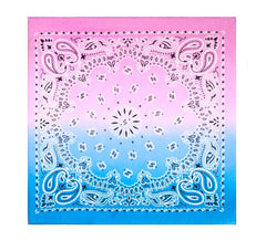 Bandana o sciarpa Paisley sfumata viola 54x54 cm