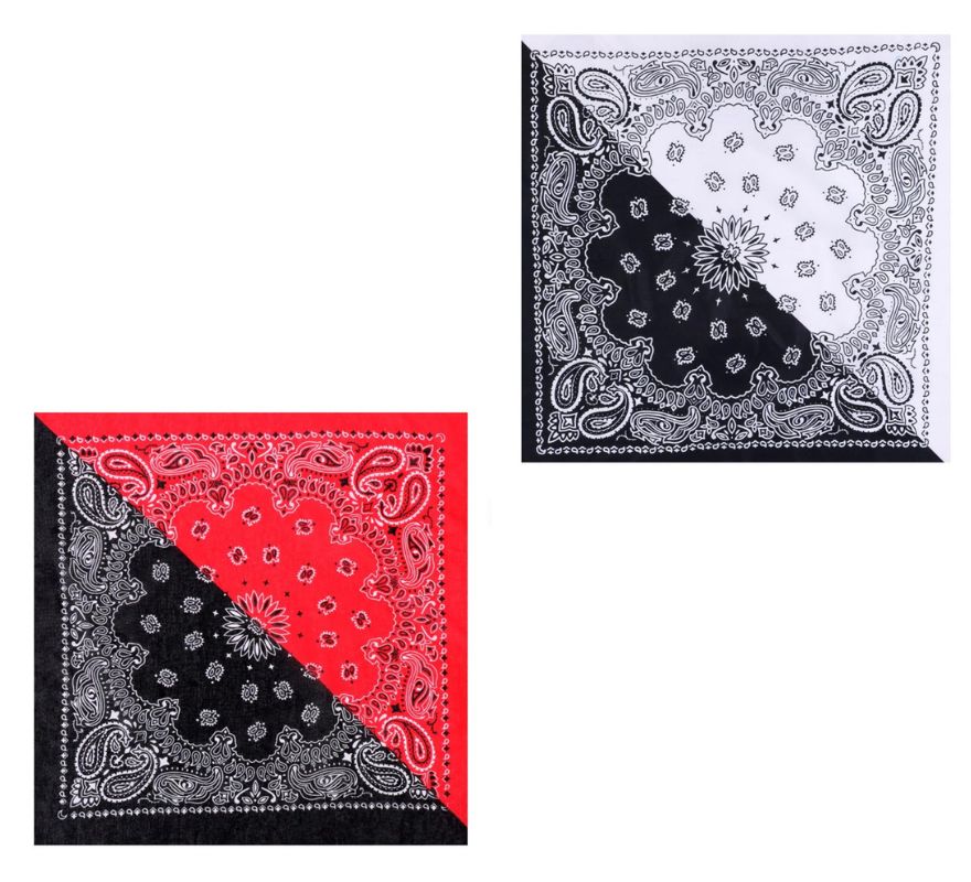 Translation missing: it.Bandana o Pañuelo Paisley negro de 54x54 cm en varios colores