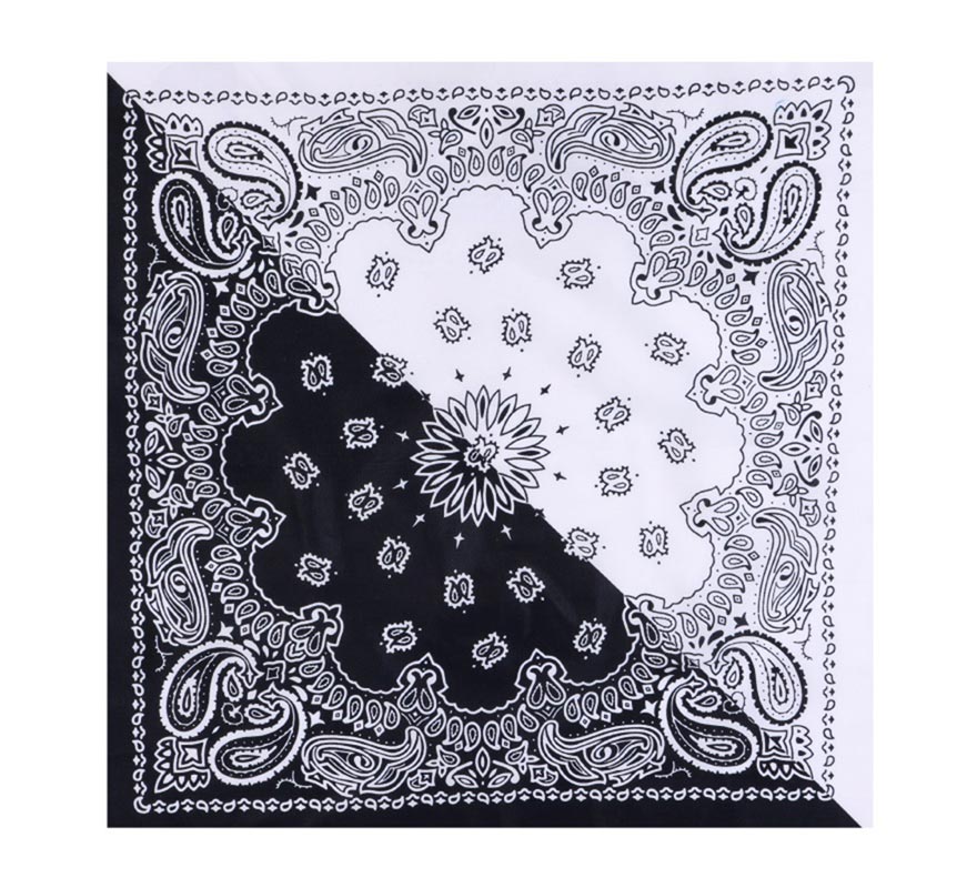 Translation missing: it.Bandana o Pañuelo Paisley negro de 54x54 cm en varios colores
