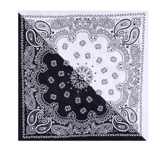 Bandana o Foulard Paisley nero da 54x54 cm in diversi colori