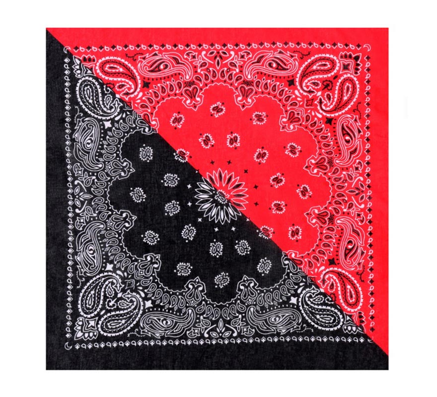 Translation missing: it.Bandana o Pañuelo Paisley negro de 54x54 cm en varios colores