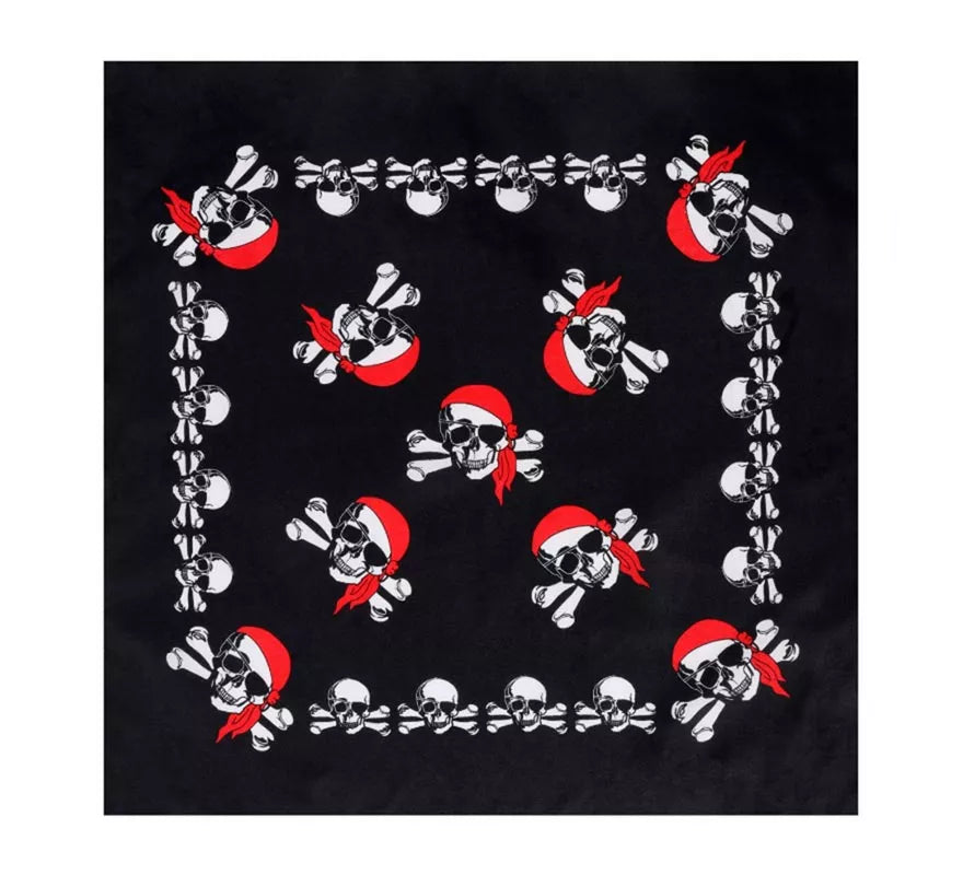 Translation missing: es.Bandana Pirata calaveras de 54x54 cm