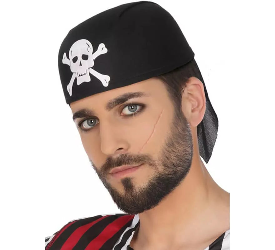 Translation missing: it.Bandana Pirata Negra con Calavera