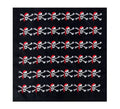 Bandana Pirata negro con calaveras de 54x54 cm