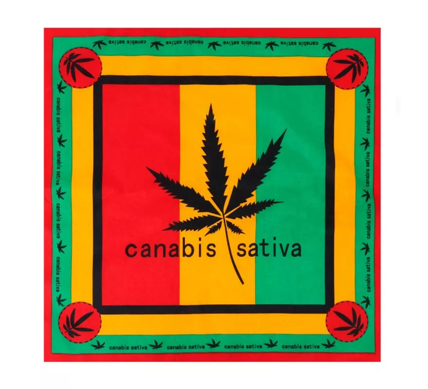Translation missing: es.Bandana Rastafari Canabisativa de 54x54 cm