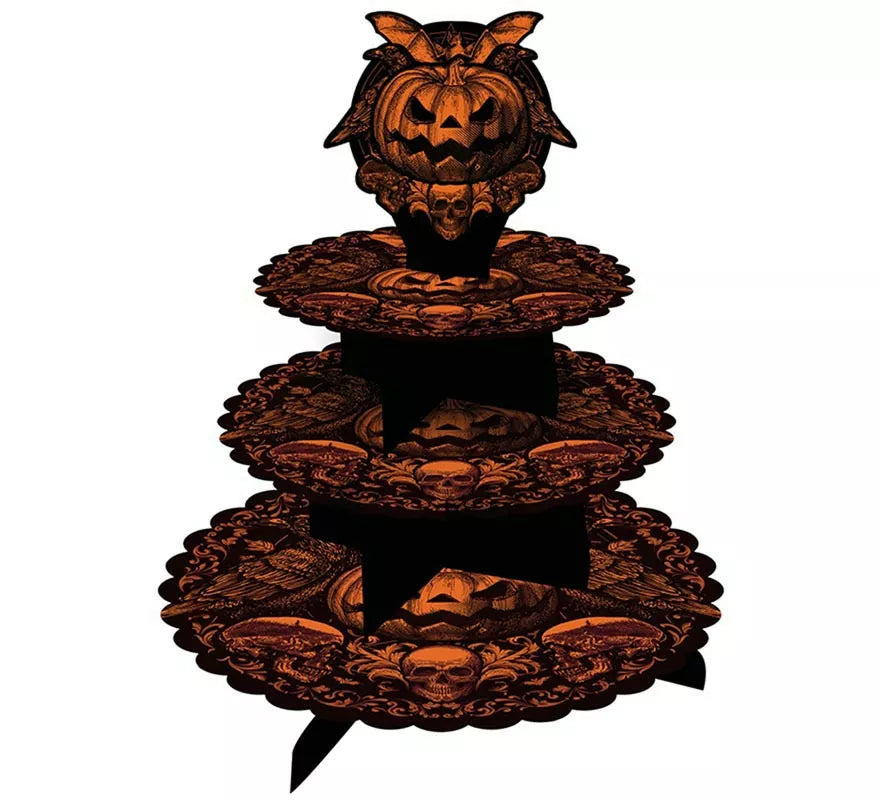 Translation missing: es.Bandeja 3 Pisos Calabaza Gótica 40x30 cm