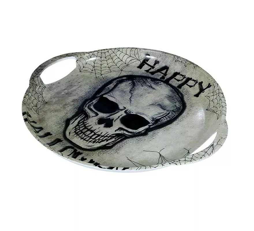 Translation missing: es."Bandeja Calavera ""Happy Halloween"" con asas de 30 cm"