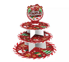 Vassoio a 3 ripiani Merry Christmas 40x30 cm