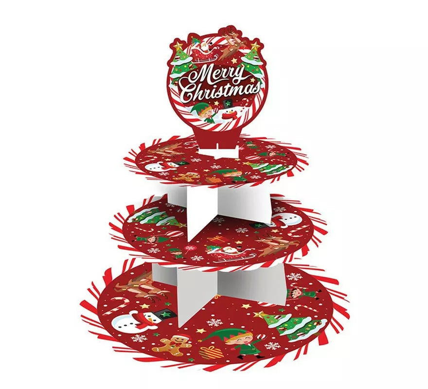 Translation missing: it.Bandeja Merry Christmas de 3 Pisos de 40x30 cm