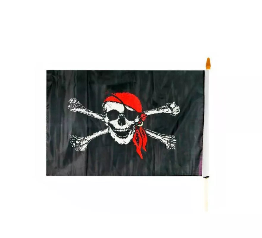 Translation missing: it.Bandera Pirata negra con calavera de 60 cm