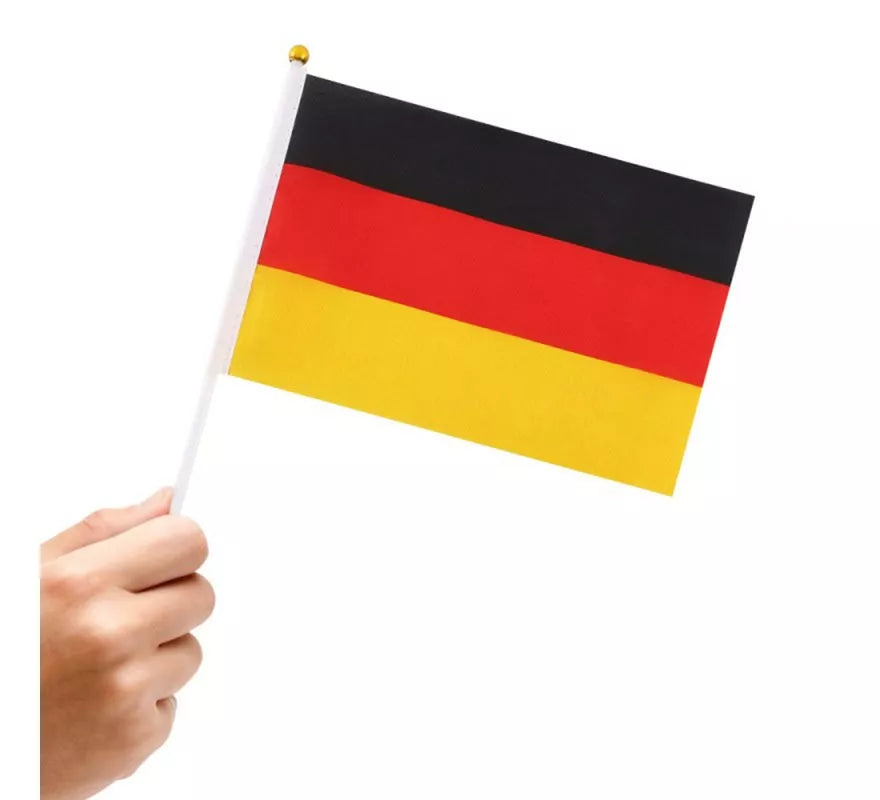 Translation missing: it.Banderín de Alemania con Mango de 14x21 cm