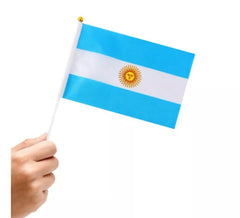 Bandiera Argentina con Manico 14x21 cm