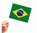 Banderín de Brasil con Mango de 20x30 cm