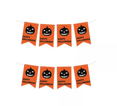 Striscione con zucca di Halloween felice da 3 m